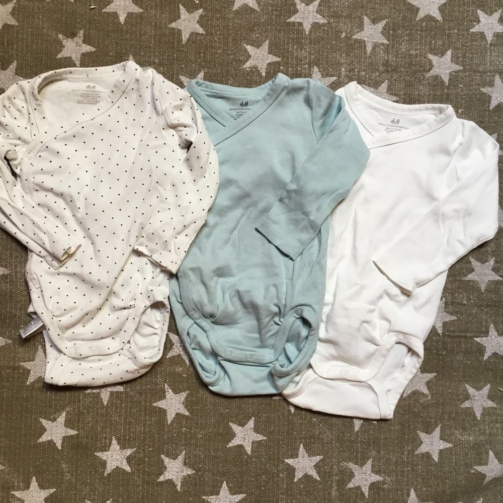 H & M Long Sleeve Kimono bodysuit bundle 6-9 month